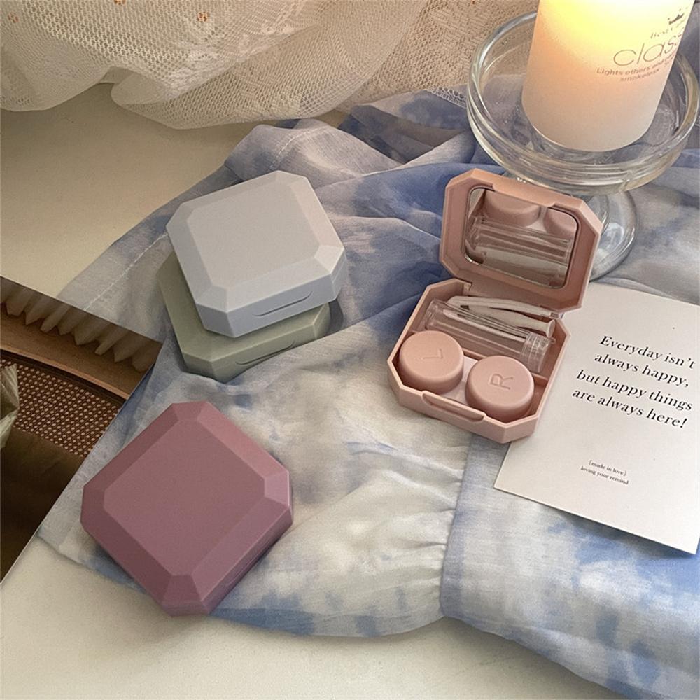 Contact Lenses Box Plastic Portable Contact Lens Case Travel Kit Holder Portable Candy Color Contact Lenses For Fashion Daily