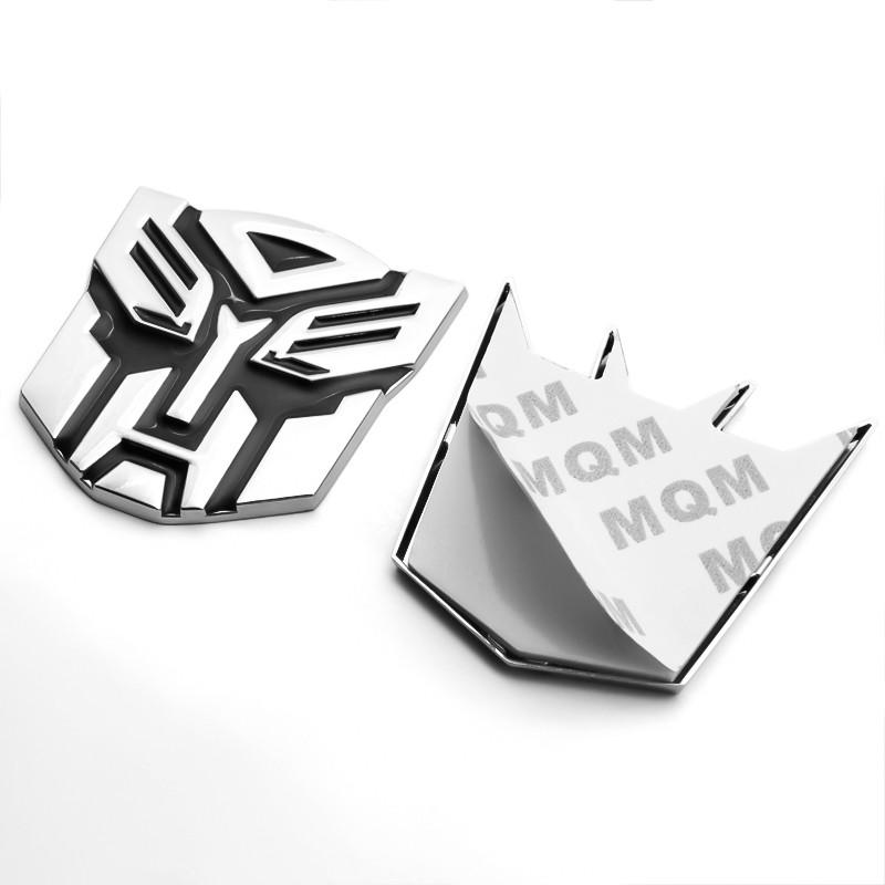 1Pc Car 3D Car Stickers Autobots and Decepticons Transformer Badge Decepticon Emblem Tail Decal Cool Autobots Car Styling Car Accessories Automotive Exterior Decoration and Personalized Ride Look