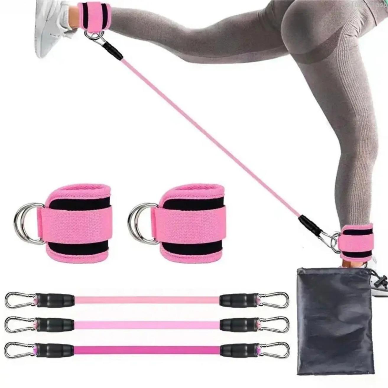 2026 New Ankle Strap Resistance Bands Set, Adjustable Cable Ankle Straps for Glute & Leg Workouts, Non-Slip Durable Booty Bands for Gym & Home Strength Training