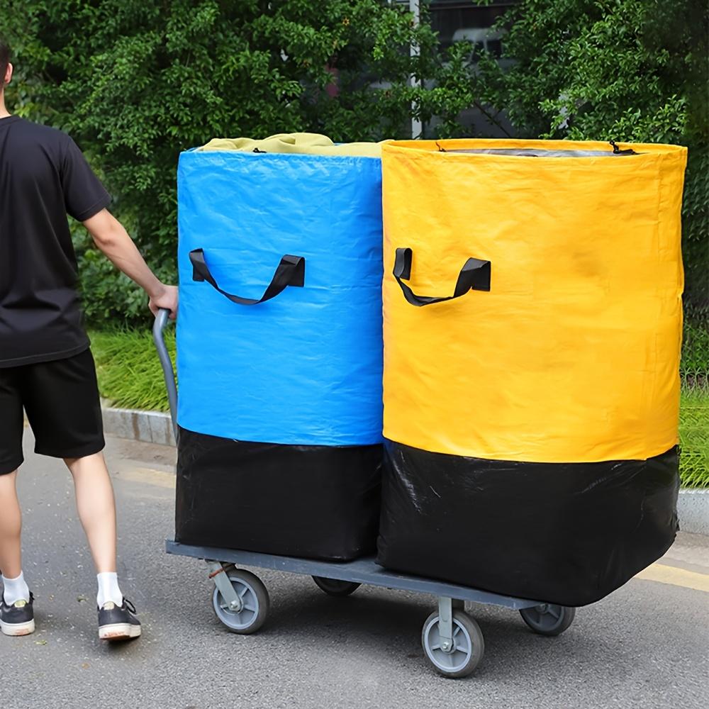 Moving Bag with Durable Handle and Secure Drawstring Closure, Large-Capacity Foldable Space-Saving Storage Tote Bag for Moving, Travel and Dormitory Use, Storage Carrying Bag