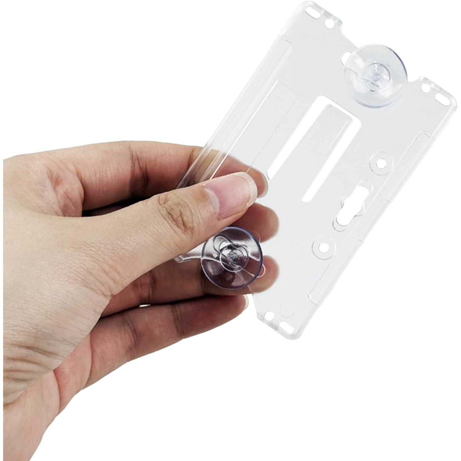10-Pack Sedan Parking/ID/Card Holder with Suction Cup - Car Tax Disc Holder for Tickets, Notes, Memos - Long-Term Use, Easy to Carry for Car Owners