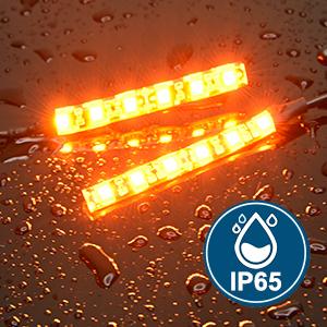 Nilight 2PCS 6-5050-SMD Waterproof Flexible Turn Signal Backup License Plate Universal Amber Lights Strip Universal for Motorcycle ATV UTV High Brightness Car LED Tail Light Strip Fishbone LED Tailgate  Autos Vehicle  dealsforyoudays