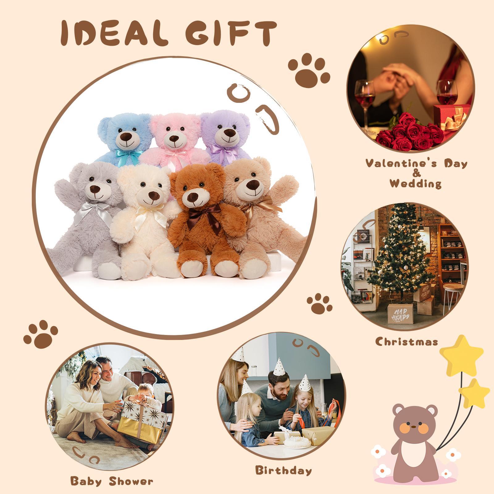 MaoGoLan Bulk Teddy Bear Baby Shower, 10 Packs Small Teddy Bear Stuffed Animals in Bulk,13.5" Small Stuffed Bears Plush for Wedding,Birthday,Christmas, Party Decorations, Valentine's Day  #BlackFriday #Christmas