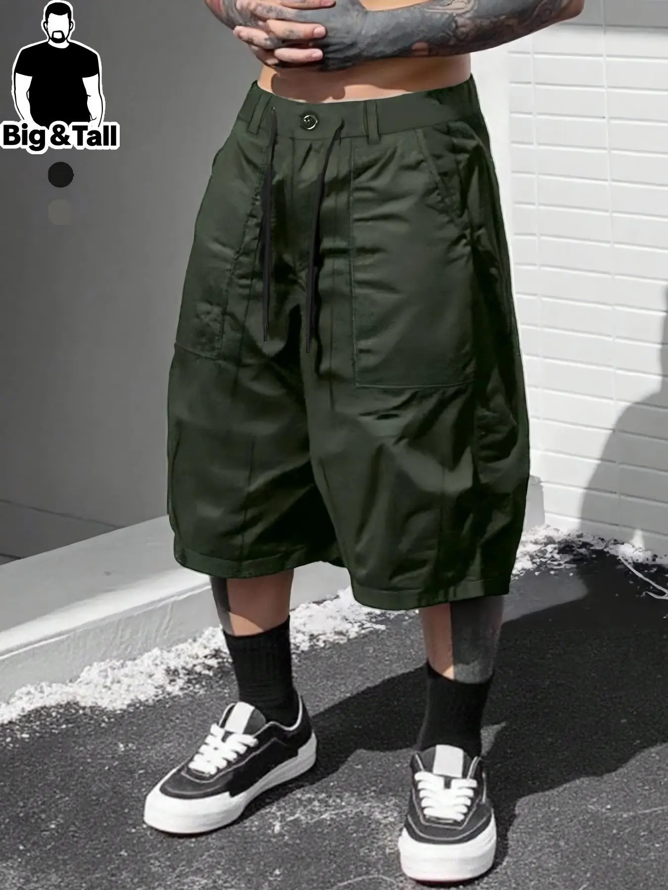 Men's Plus Size Oversized Loose Straight Leg Work Pants Workwear, Summer New Loose Sports Pants Pocket, Comfortable Fashion Casual Wear Trouser Summer Bottoms