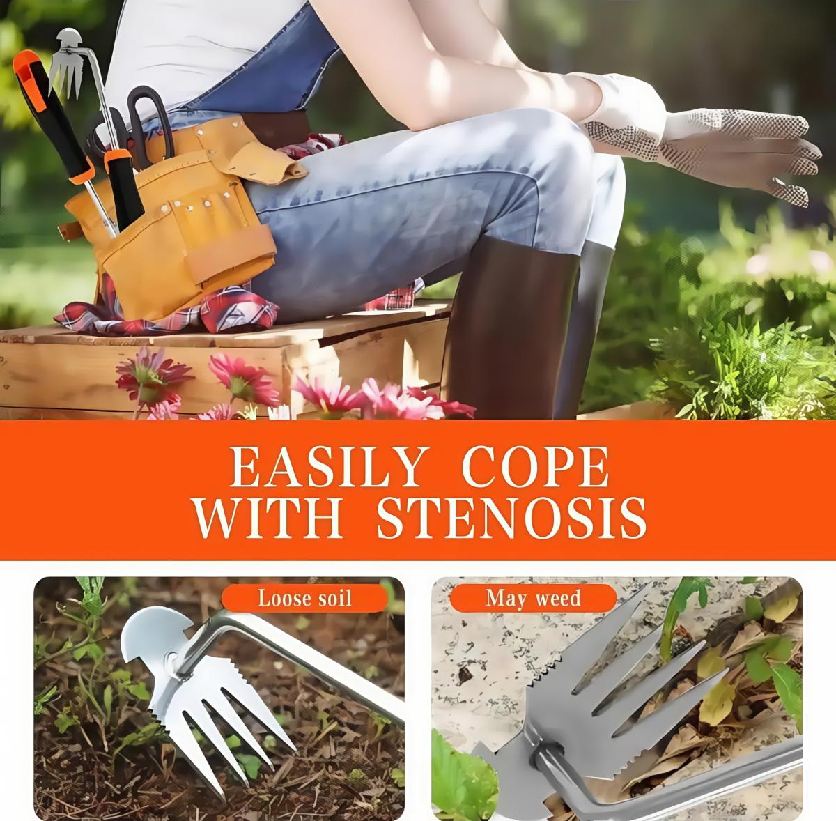 Garden Weeder Tool, Portable Garden Weeder Tool, Manganese Steel Weed Puller Tool, Hand Weeder Puller for Vegetable Gardening Backyard Farm Planting