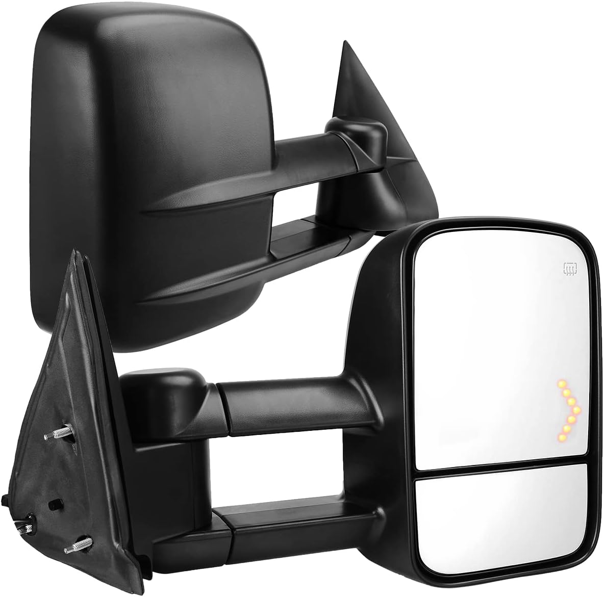 OEDRO Extendable Tow Mirrors Compatible with 2003-2006 Chevy Silverado Tahoe GMC Sierra Extendable Tow Mirrors, Arrow Signal Light Powered Heated OEDRO Extendable Tow Mirrors Compatible with 2003-2006 Chevy Silverado Tahoe GMC Sierra Extendable Tow Mirrors, Arrow Signal Light Powered Heated