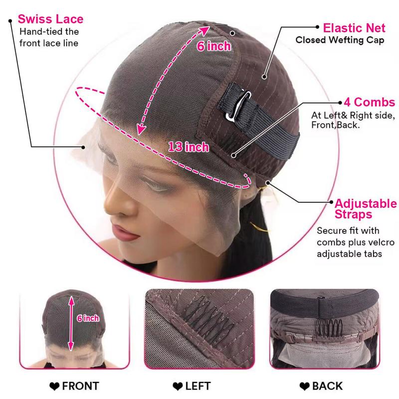 Cikana Hair 180 Density Deep Wave 13x6 Lace Frontal Wig 30 32 Inch Wet and Wavy Curly Brazilian Transparent Real Hair 13x4 HD Lace Front Wigs For Black Women