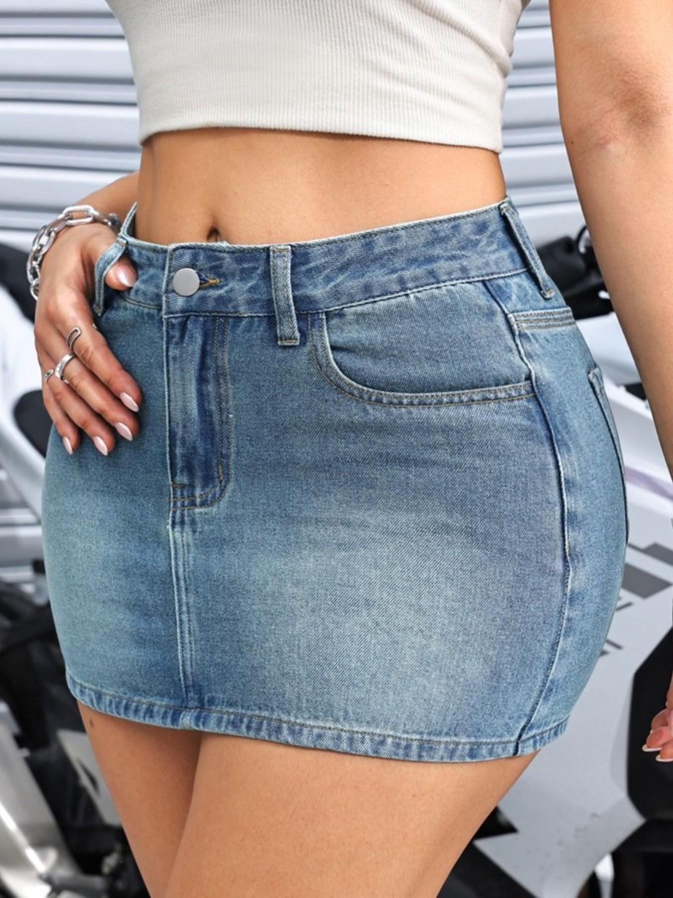 Light Blue Retro Denim Short Skirt, Summer New Arrival, Vintage Washed, Versatile Streetwear, Perfect for Casual