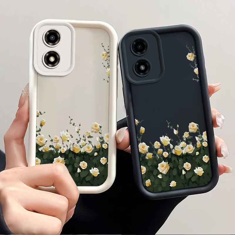 1 Piece Elegant flowers Stylish For Moto G04S 4G Case With Comfortable feel Finish Featuring Impact Resistant For Casual