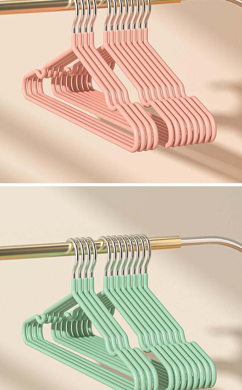 New Balcony Non - Slip Traceless Dipped - Coating Hangers for Clothing Stores Multifunctional Clothes Rack Hooks for Hanging Clothes/10-piece  Vlaue bundle