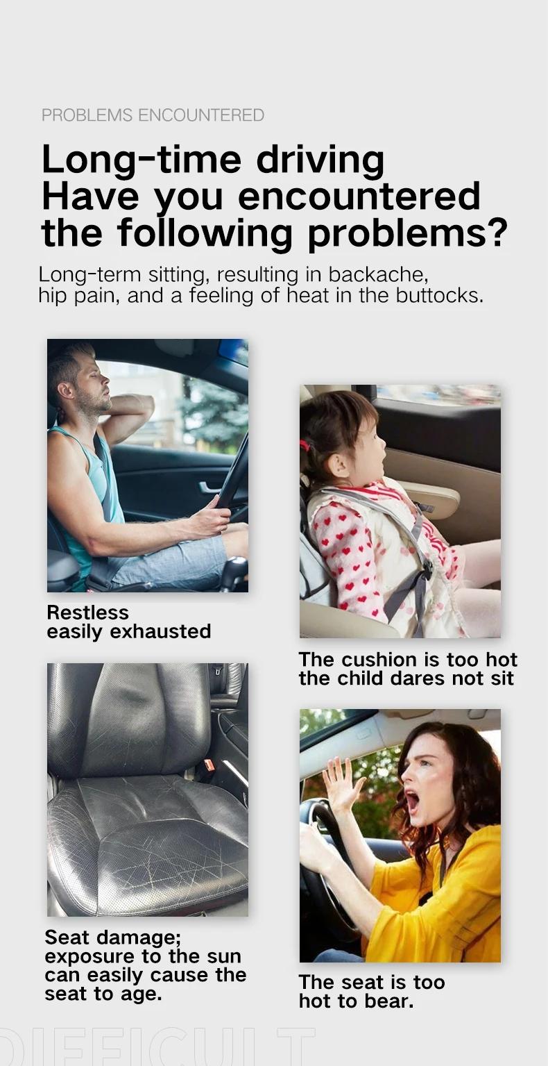 Large Gel Seat Cushion, Ergonomic Honeycomb Design, Thick Dual-Layer Gel Pad for Back Pain Relief, Suitable for Car, Office, Home, Wheelchair, Chair