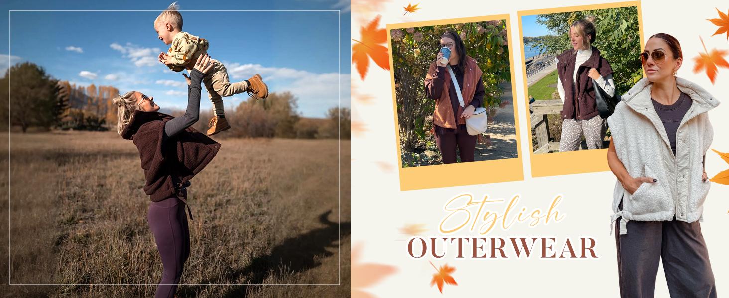 Tanming Women's Warm Fleece Vest Casual Sleeveless Button Down Sherpa Jacket Springfresh Outerwear with Pockets