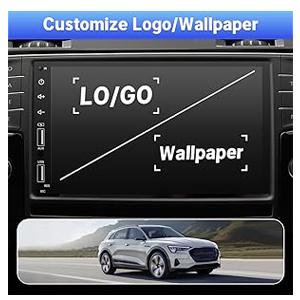 7inch HD Touchscreen Double Din Radio with Bluetooth, Car Audio Receivers, Camera, MirrorLink, FM Radio, 2 USB/TF/AUX/Subwoofer