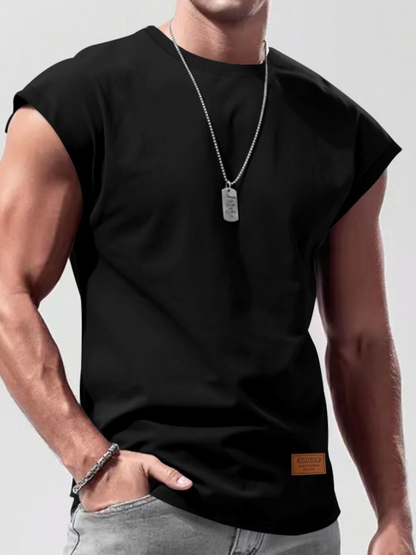 Men's Sporty Sleeveless Tank Top, Moisture-Wicking Fitness Muscle Shirt, Ideal for Running, Bodybuilding, Workout Training