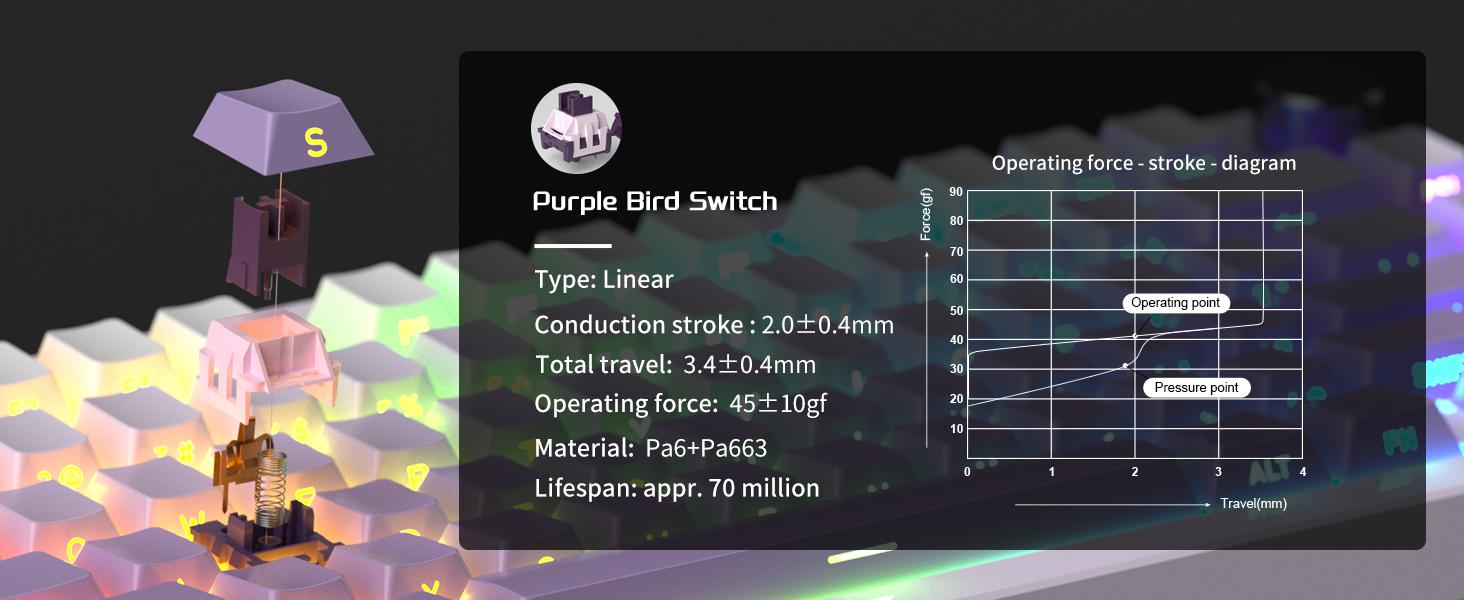 MageGee LIGHT75 Wireless Creamy Keyboard, Gasket Structure Hot Swappable, 75% Compact 2.4G/USB-C/BT5.0 RGB Backlit Gaming Keyboard for Win/Mac/PC, Side Printed PBT Keycaps, 4000mAh Battery, Purple MageGee LIGHT75 Wireless Creamy Keyboard, Gasket Structure Hot Swappable, 75% Compact 2.4G/USB-C/BT5.0 RGB Backlit Gaming Keyboard for Win/Mac/PC, Side Printed PBT Keycaps, 4000mAh Battery, Purple