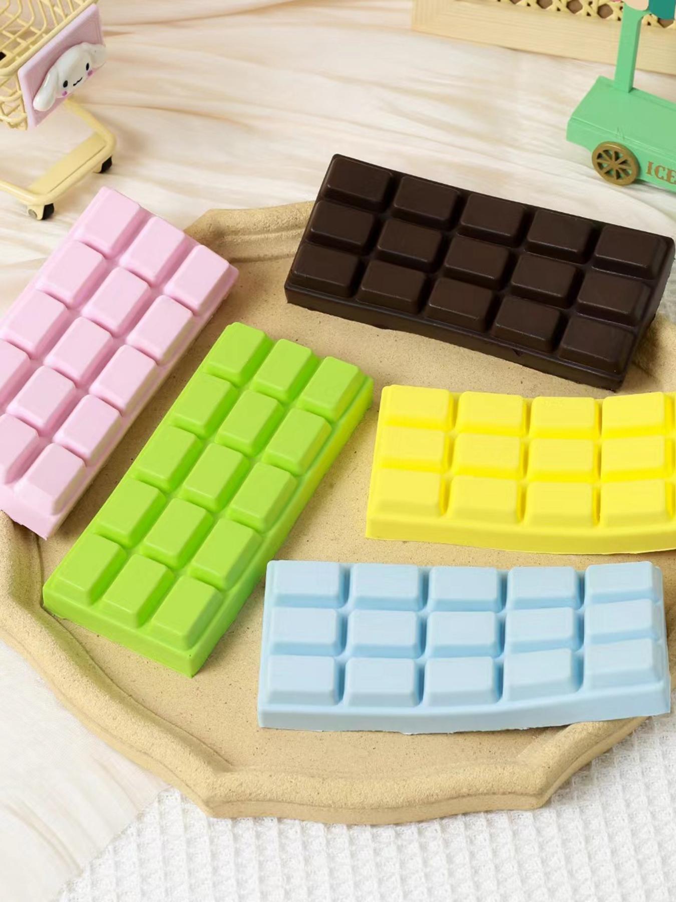 1pc-Simulation of eating and playing chocolate board slow rebound kneading music wet soft sticky hands.