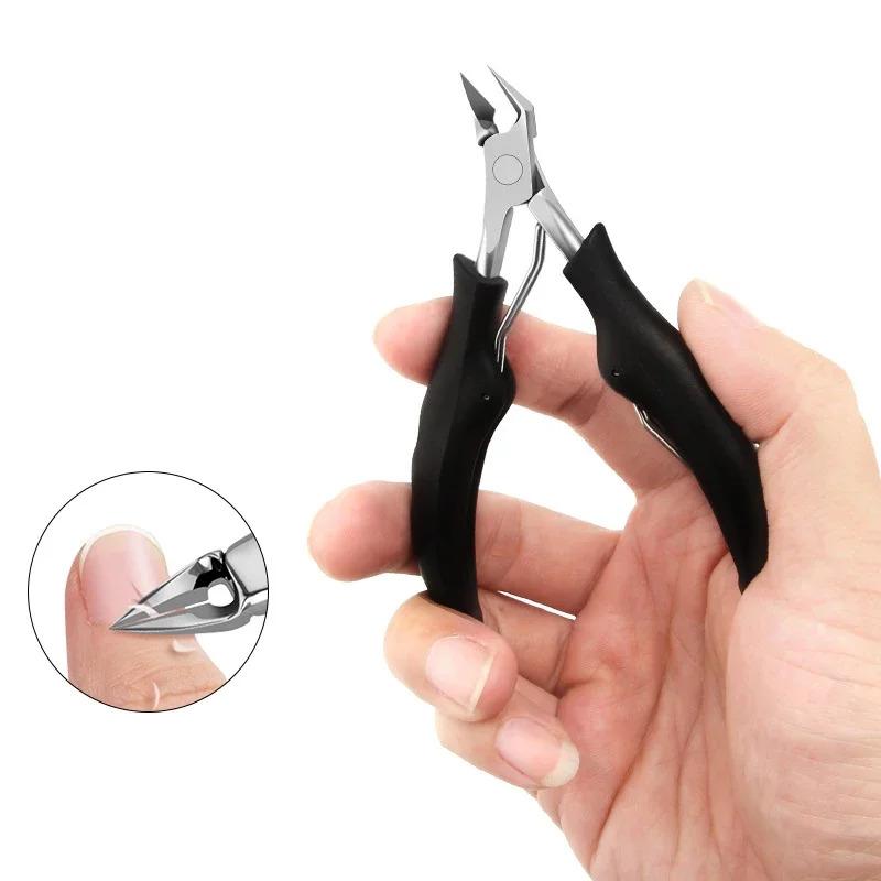 1-Piece Stainless Steel Ingrown Toenail Nippers, Toe Nail Clipper, Edge Trimmer, Dead Skin Remover, Pedicure Nail Care Tool