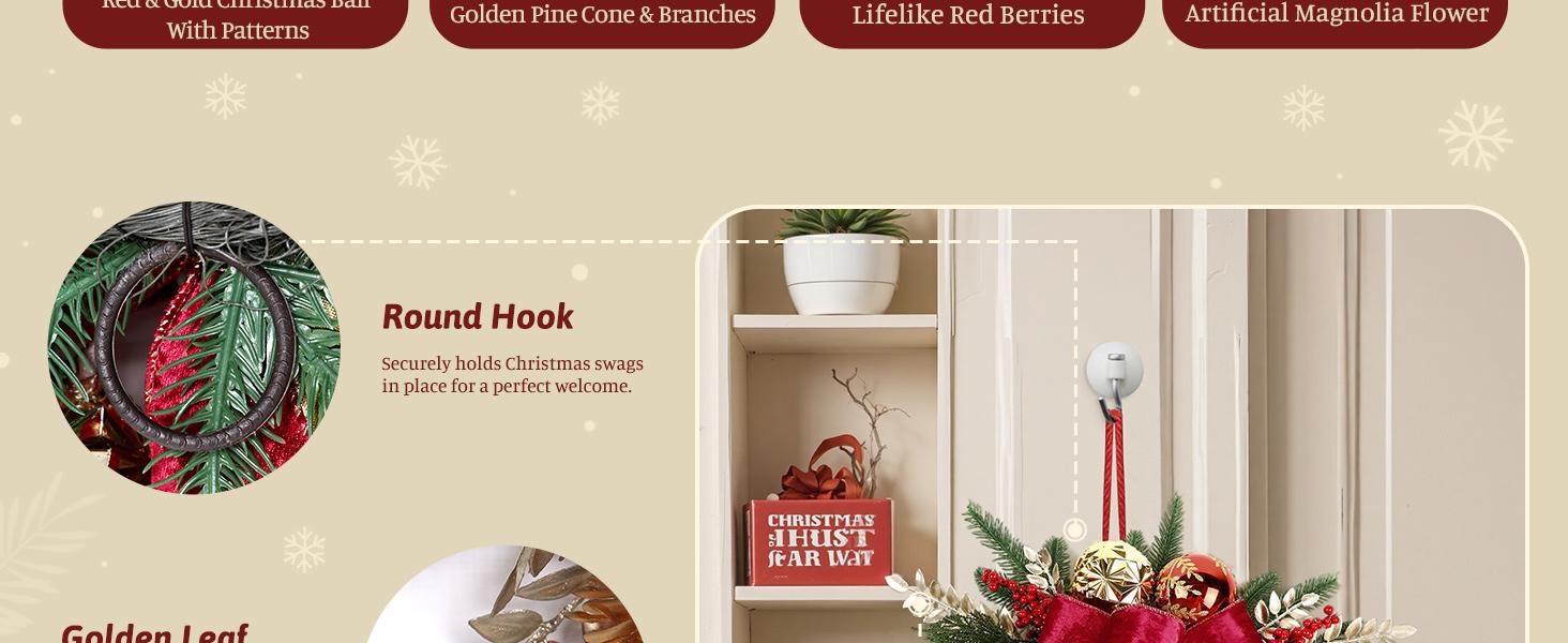 2025 Magnolia Christmas Wreath – Holiday Door Decoration with Silk Bows, Pinecones, Balls, Red Berries & Magnolia, Outdoor & Front Door Decor 2025 Magnolia Christmas Wreath – Holiday Door Decoration with Silk Bows, Pinecones, Balls, Red Berries & Magnolia, Outdoor & Front Door Decor