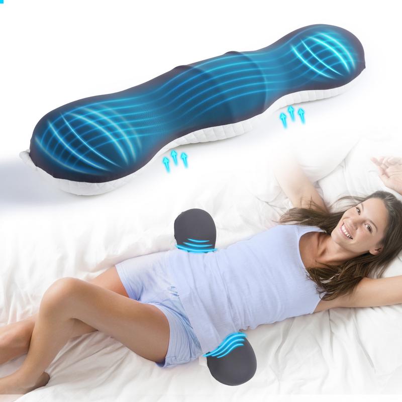 Multifunctional Lumbar Support Pillow Lower Back Pillow for Sleeping - Memory Foam Lumbar Pillow - Wedge Pillow for Side, Supine, Prone Sleepers - With Adjustable Buttons For Car, Sofa, Bed Sleepers