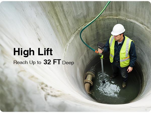 [2025 Enhanced] Cordless Stick Pump,2x4000mAh Batteries, 720GPH High-Pressure Stick Pump, 32FT Lift Height, Suitable for Diesel Transfer/Swimming Pools/Gardens/Ponds/Boats/Motorhomes #dieseltransferpump #kerosenetransfer#waterpump #stickwatertransfer