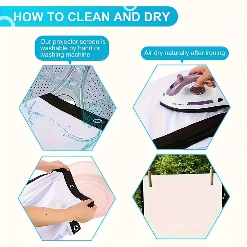 This 2K ultra-high-definition foldable projection screen is wall-mountable, washable, wrinkle-resistant, requires no power supply, and is made of plastic. It is an ideal choice for home theaters and office projection.