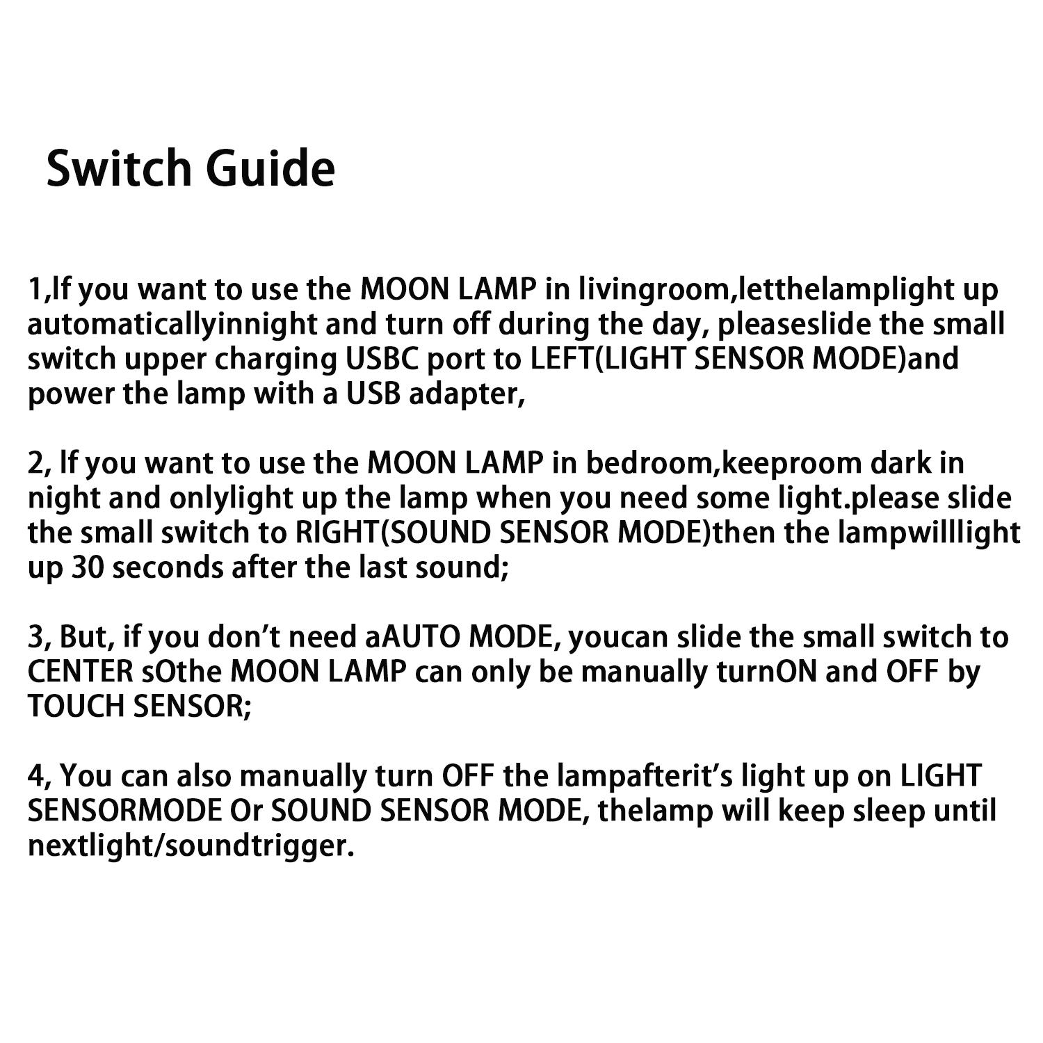 Floating Moon Lamp Night Light Touch Switch Light Sensor Slow Rotation Wireless Power 3D Printed Ball Three Color Lights Decorative Light Desk Decor Gift