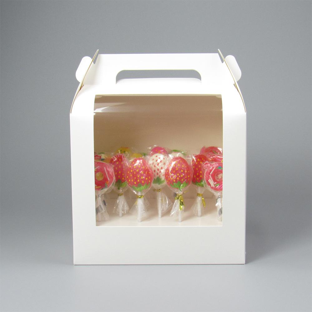 20/15/10/5/1pcs Handheld Clear Window Lollipop Gift Boxes, White Paper Visible Display Boxes for Handmade Sweets.needoh.paper plates
