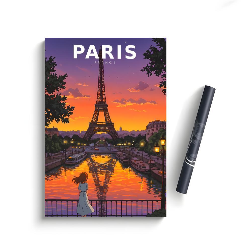 E-Eiffel Tower Poster Bedroom Home Decor Art Poster Perfect Gift for Family and Friends