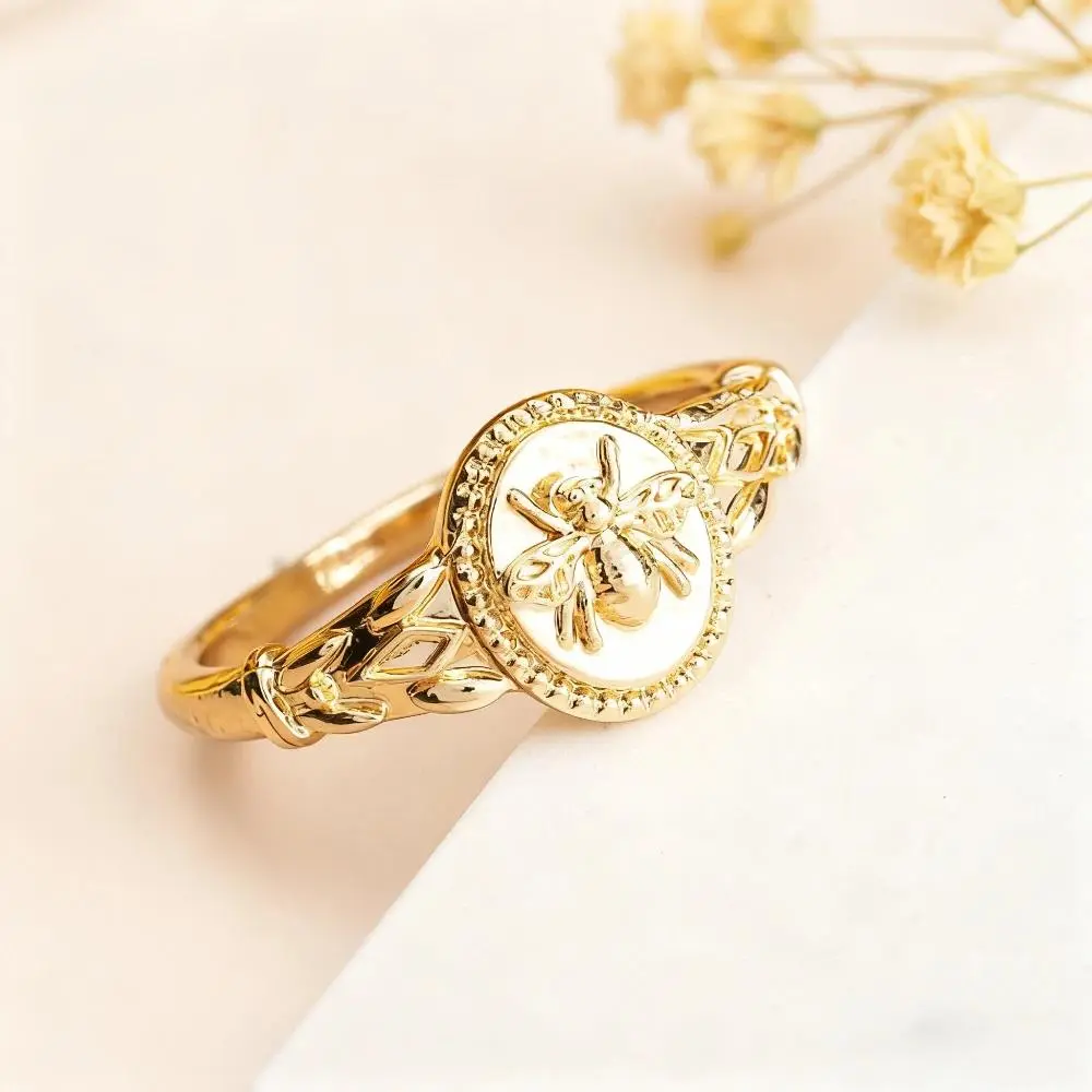 Minimalist Ring Cute Little Bee Design Match Daily Outfits Special Jewelry For Special You -no box