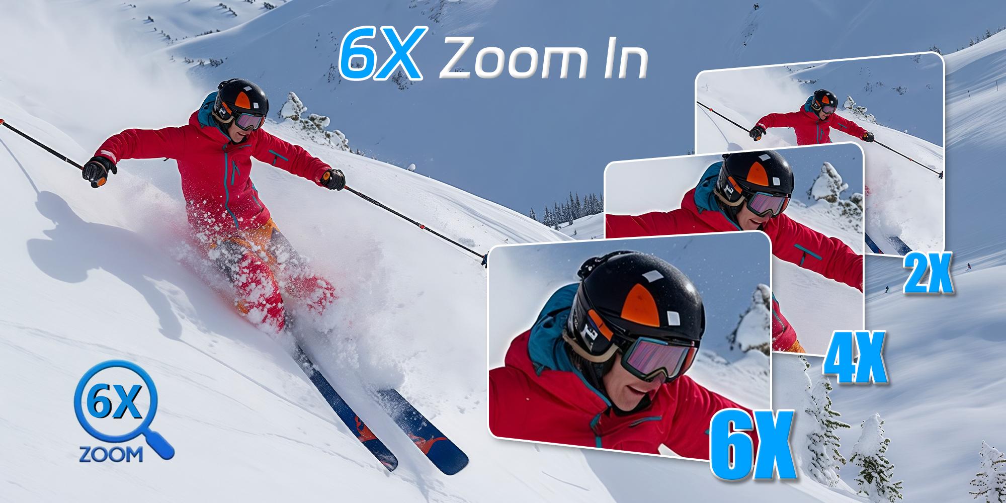 2k HD Sports Camera, Portable Action Cam with 1.69 Inch Screen, WiFi, 180 Degree Rotation, Night Vision, Ideal for Outdoor Activities