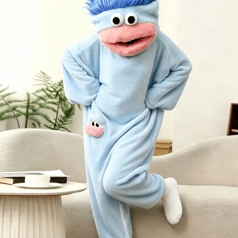 Adult Funny Onesie Blanket, Super Soft Plush Hooded Home Blanket, Includes Comb, Perfect for Halloween Christmas, Fun Animal Design, Warm and Cozy