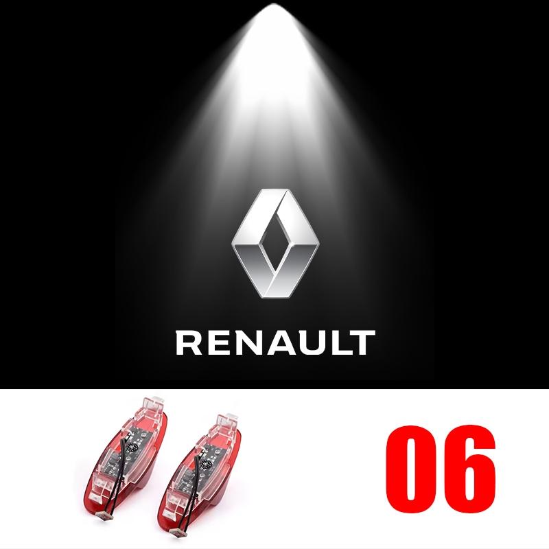 2pcs/4pcs  Renault Car Door Lights, Welcome Projection Lamp, High-Definition Non-Fading, Fits Megane Laguna Latitude Talisman, Car Interior Decor
