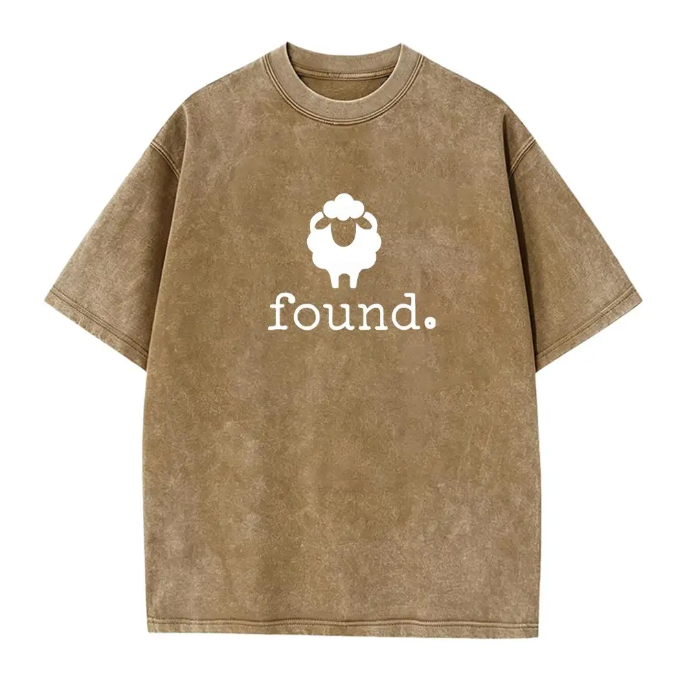 Found Psalm 23 Sheep T-Shirt, Minimalist Christian Lamb Gift, Faith Based Scripture Graphic Tee