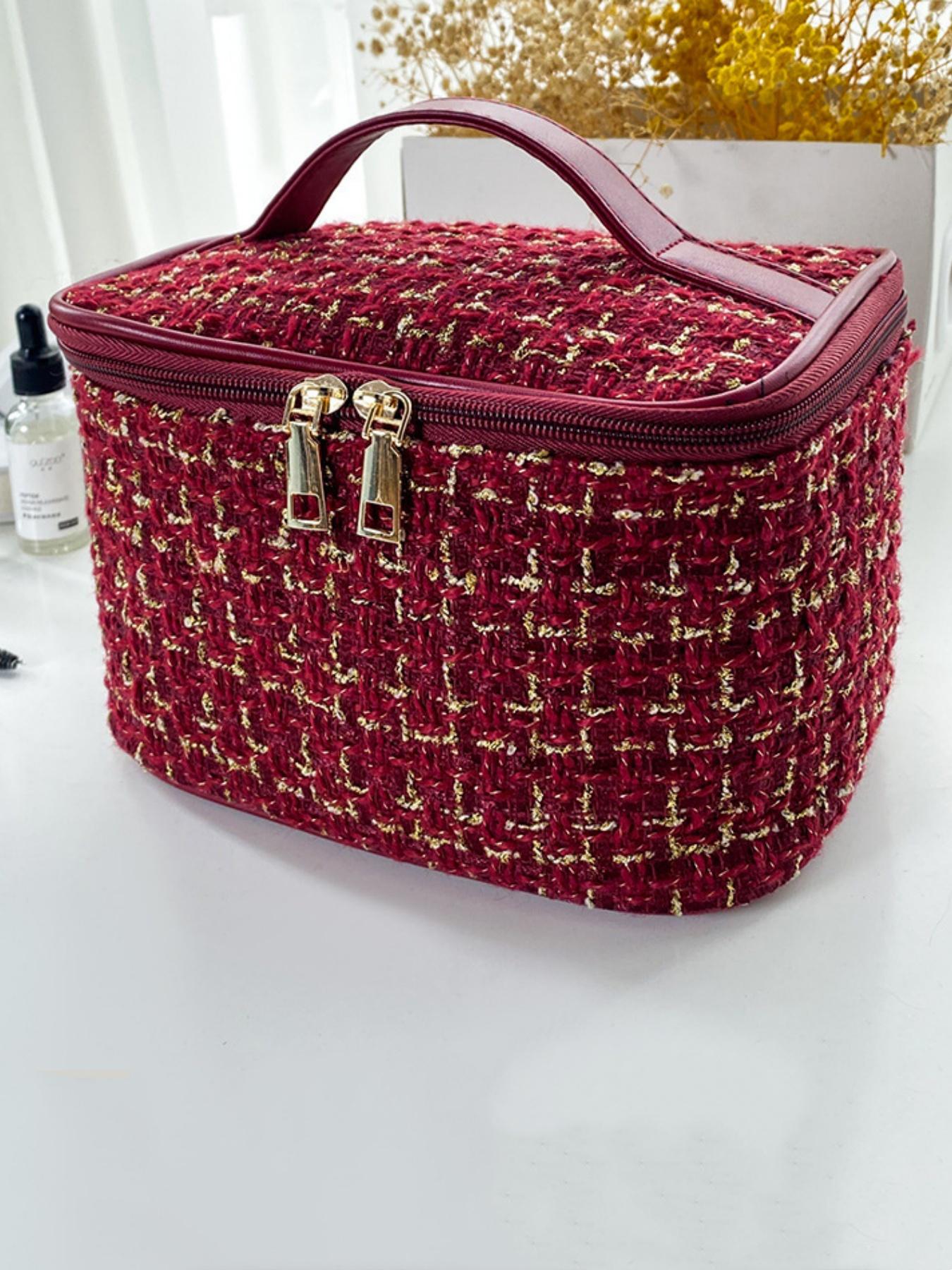 New Large Capacity Fashion Women's Handbag Cosmetic Bag, Portable Makeup Organizer, Holds Lipstick, Brush, Eyeliner, Wedding Gift, Valentine's Day Present