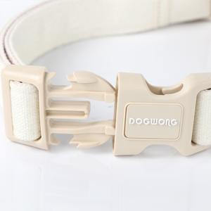 DOGWONG Airtag Dog Collar, Heavy-Duty Cotton Hemp Collar with Airtag Holder – Soft, Durable & Adjustable Pet Necklace for Small, Medium, Large Dogs