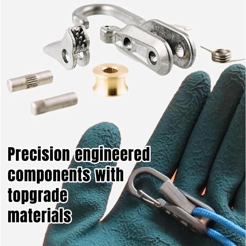 8-Piece rope set with roller tensioner with locking buckle for safe binding, suitable for camping, boating and outdoor activities