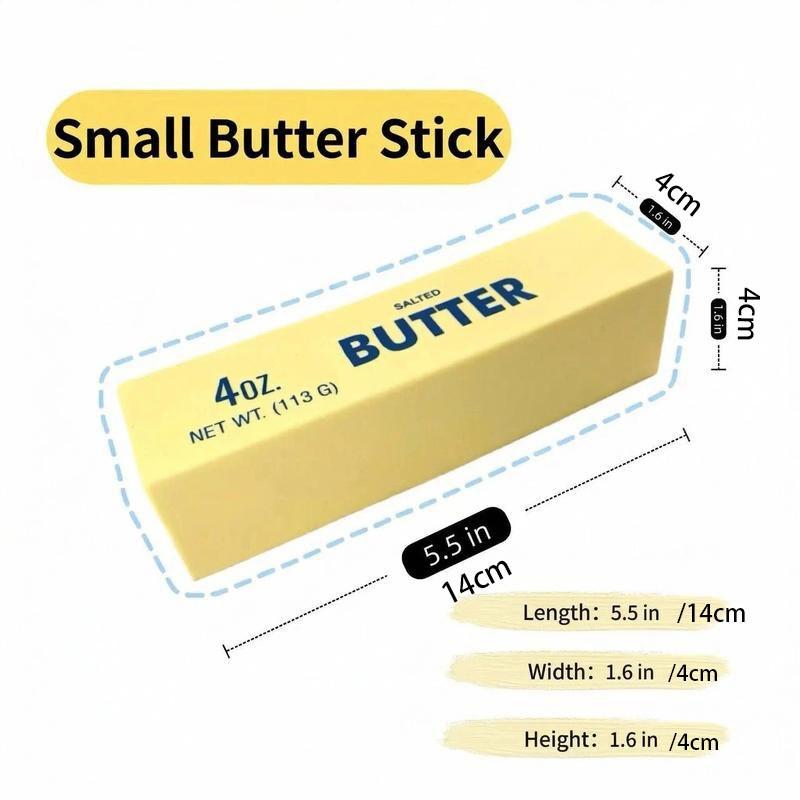 1 Ultimate Stress Relief Squeeze - A New Ultra-Soft, Slow-Rebound Butter Stick-Shaped Stress Ball - A Unique and Fun Stress Relief Toy Mimicking Real Food Shapes. The Butter Stick-Shaped Stress Ball is Extra Soft to Squeeze