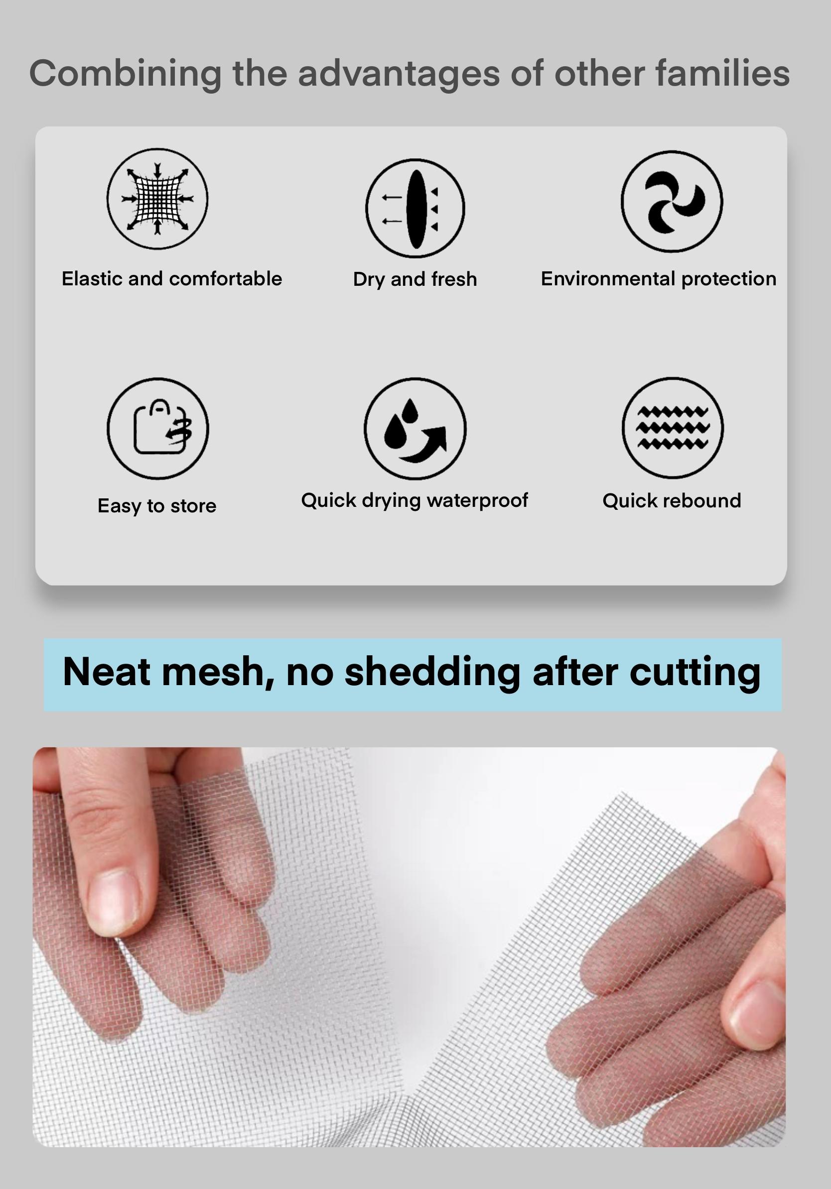 Mosquito Net Window Screen Mesh, Anti-Insect Air Tulle, Invisible Protection Against Flies Bugs Mosquitoes, DIY Cuttable Gingham Pattern