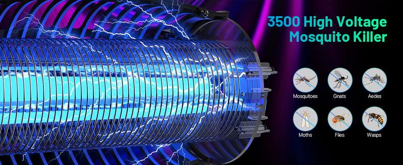 Solar Bug Zapper, 3-in-1 Mosquito Zapper with Camping Lantern, Cordless Bug Zapper for Outdoor and Indoor, Battery Powered Fly Zapper, Waterproof Mosquito Killer for Patio, Home, Backyard, Camping#fathersdaygifts Solar Bug Zapper, 3-in-1 Mosquito Zapper with Camping Lantern, Cordless Bug Zapper for Outdoor and Indoor, Battery Powered Fly Zapper, Waterproof Mosquito Killer for Patio, Home, Backyard, Camping#fathersdaygifts