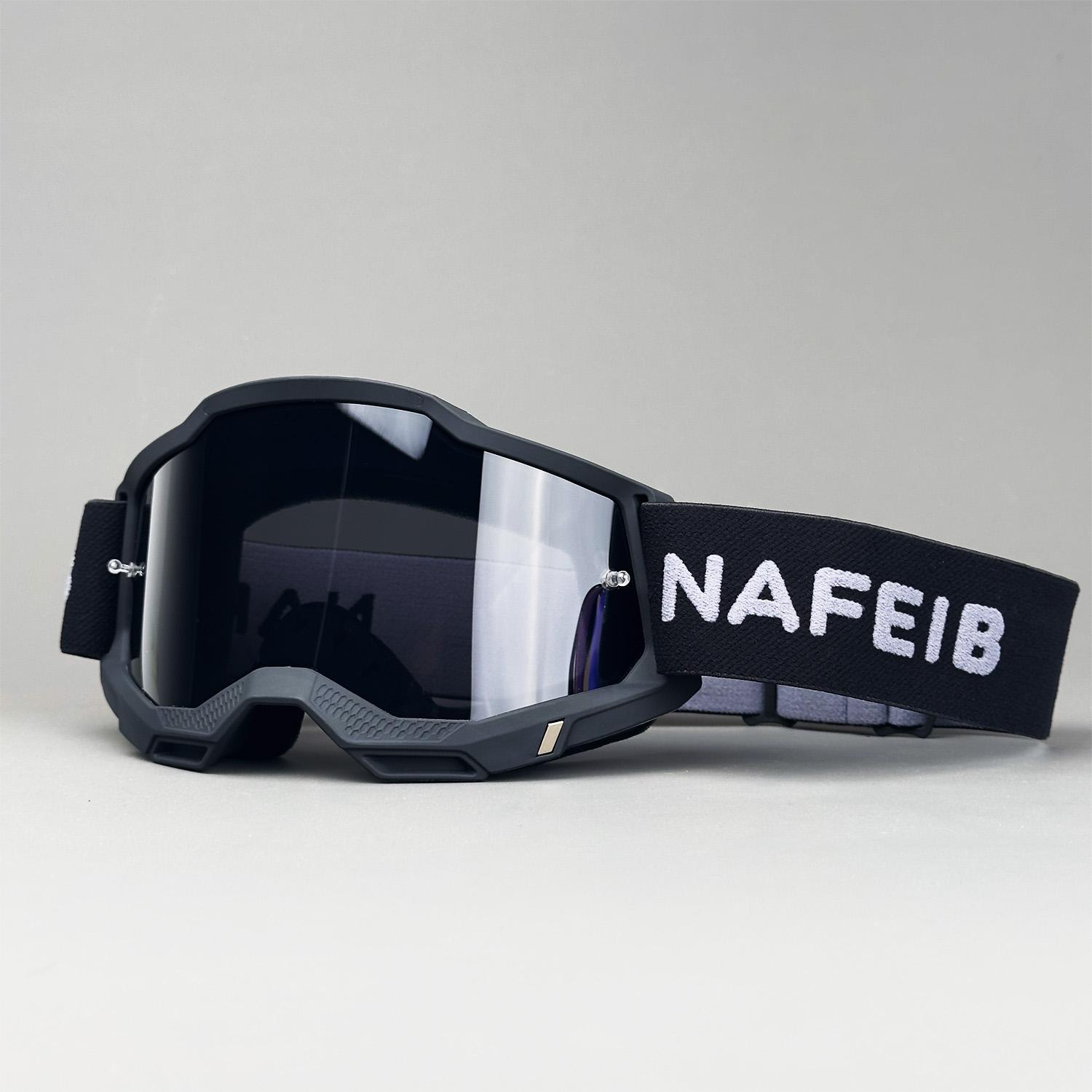 NAFIEB High-Performance OTG Goggles: Compatible with Prescription Glasses, Scratch/Dust Resistant, Airflow System, Secure, Adjustable. For Riding, Skiing. Ideal Holiday Gift.