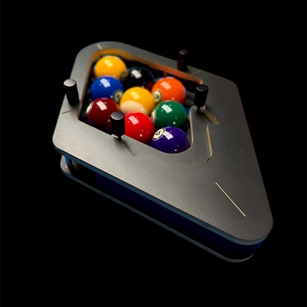 Professional Billiard Rack System, Eliminate Gaps, Solid Wood 9 Ball Triangle Rack, Adjustable Billiard Accessories