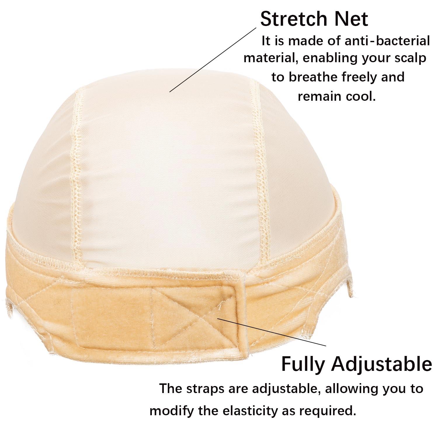 Women's Lace Wig Cap, 4x5 Transparent Front Lace Wig Cap with Fleece Headband, Adjustable Wig Holder, No Glue Needed (1 Piece )