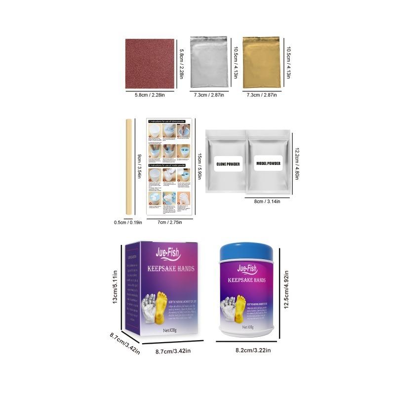 3D Hand Model Powder Creative 3D Clone Powder DIY Material Valentine's Day Hand Footprint Souvenir Model
