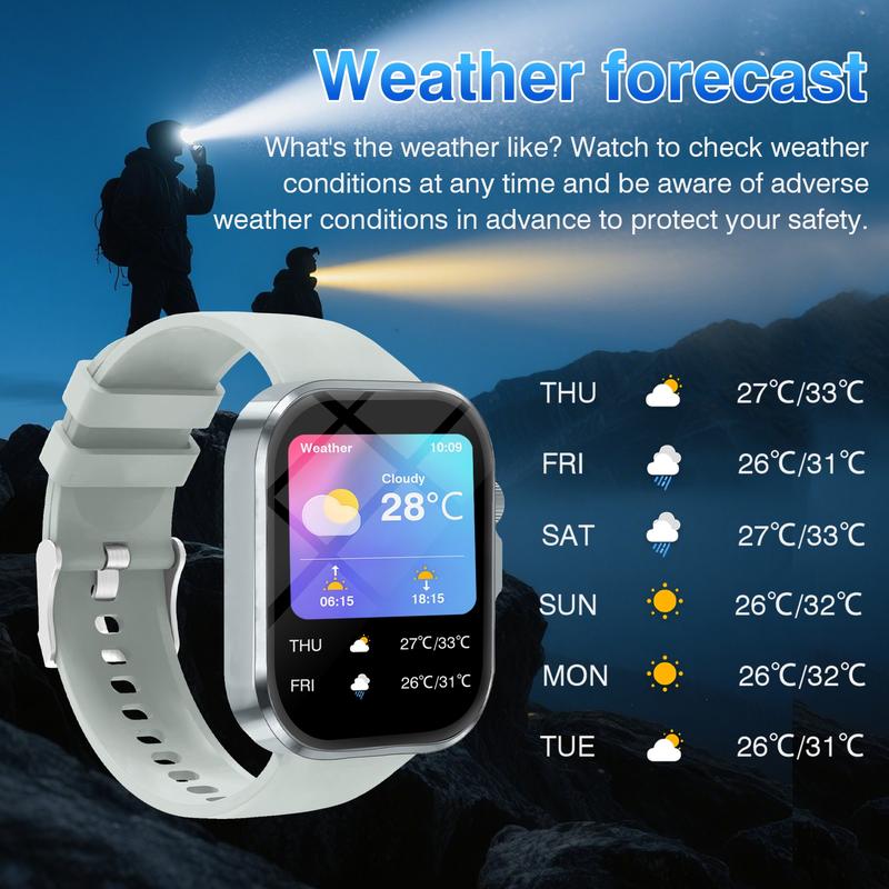 Sports Smartwatch for Men Women - Health Fitness Smartwatch, 2026 New, Wireless Connection & Answer/Make Call, Pedometer & Fitness Tracker, Steps/Calories Counter, Multiple Sports Modes for Outdoor Sports, Message Reminder & Information Alerts