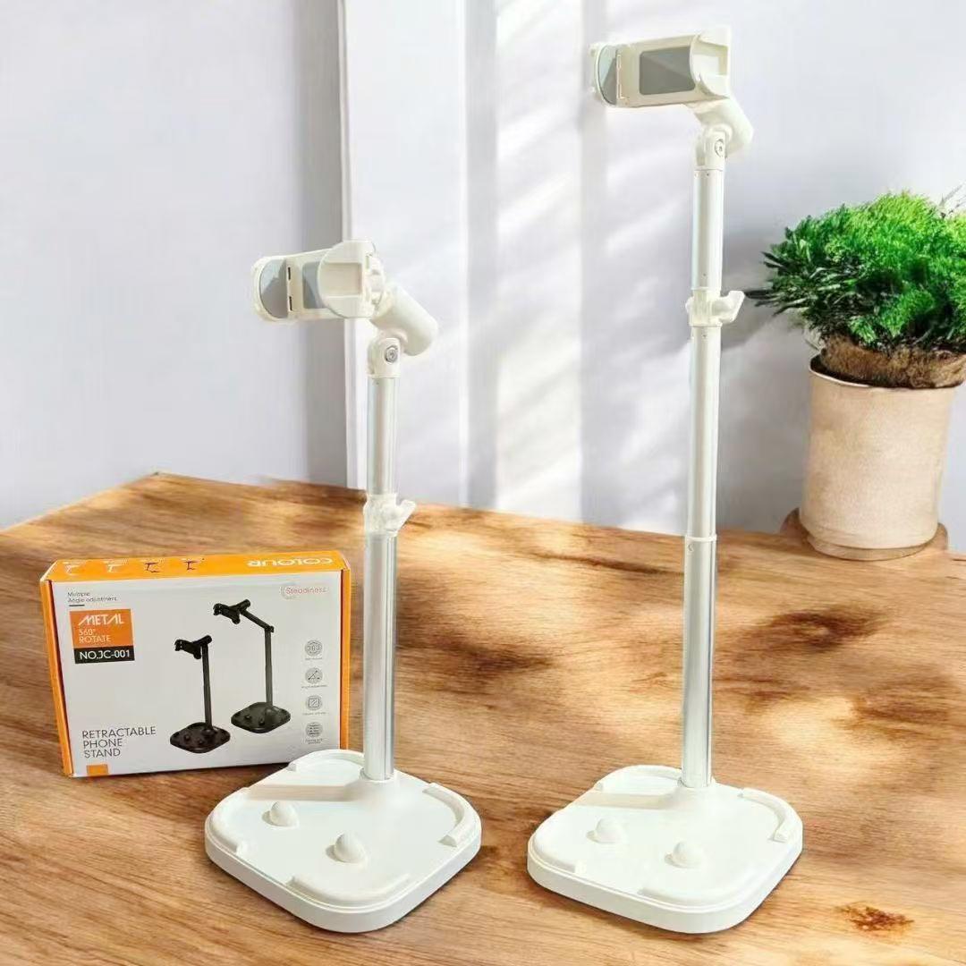 360 Rotating Desktop Phone Holder, Adjustable Live Streaming Stand, Aluminum Alloy Material, Selfie Accessories, Lazy Bracket, Tablet Stand