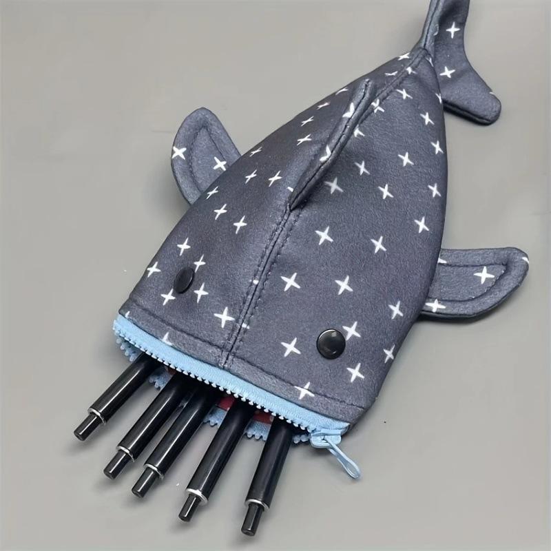 Cute Shark Zipper Pouch, Durable Multi-Functional Storage Bag, Organiser, Durable Storage Organizer, Perfect Christmas Gift for Boys & Girls, New Condition