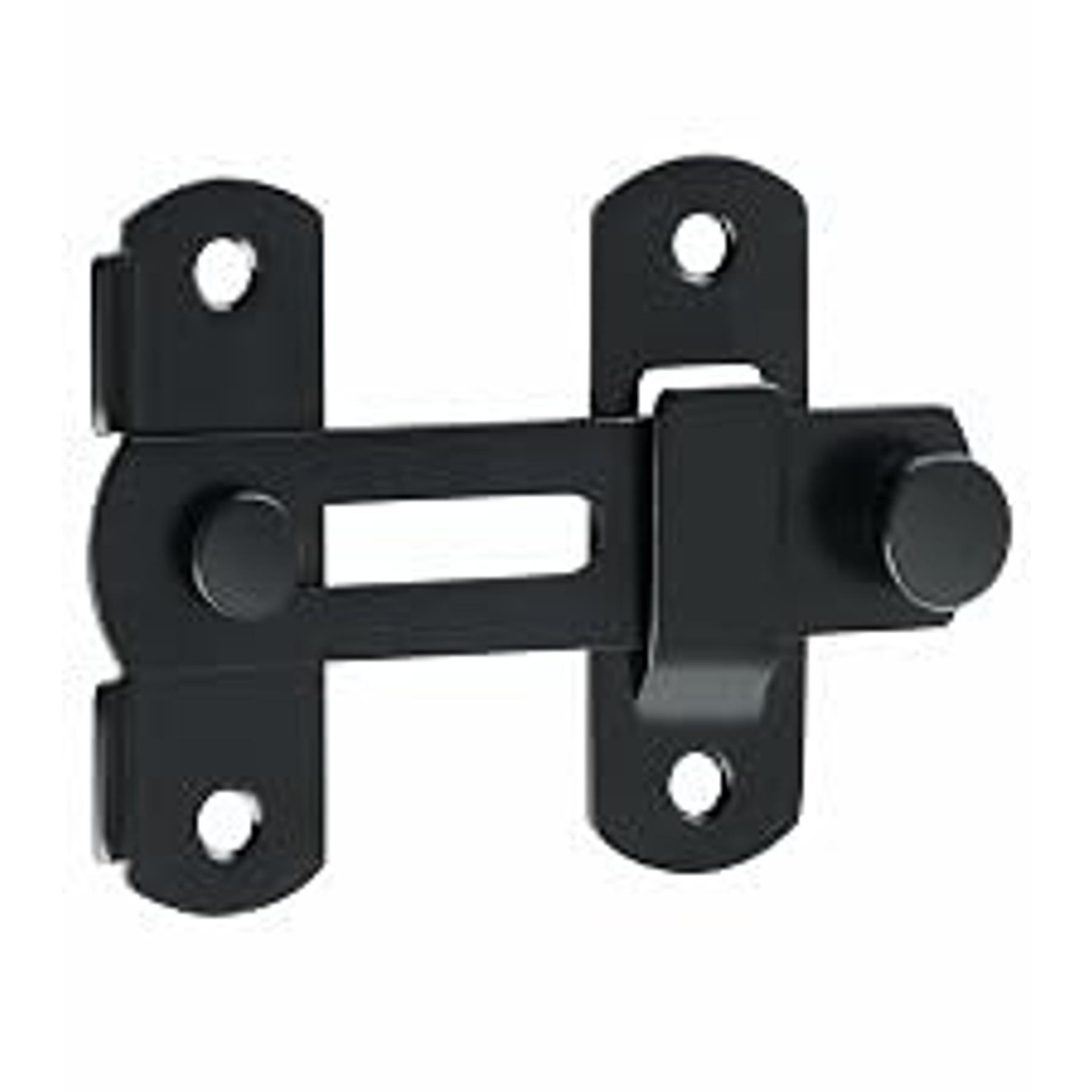 4 Inch White Security Gate Latch for Barn Wood Door, Heavy Duty Stainless Steel Flip Latch Anti-Theft Hardware for Fence Sliding French DoorsGift