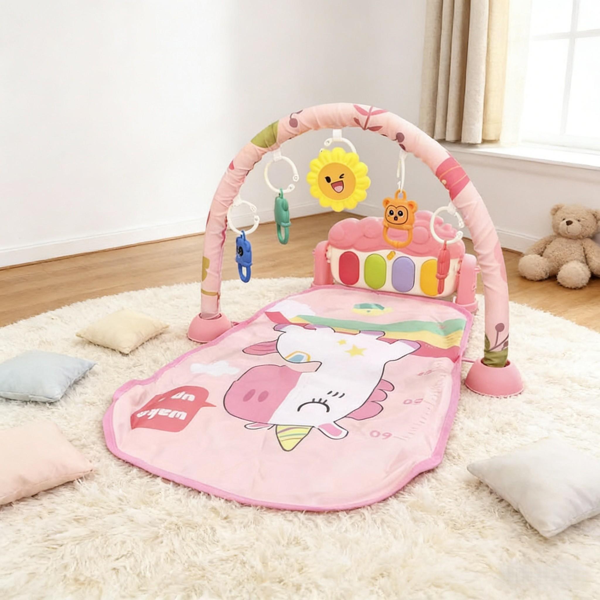 Baby Fitness Rack Toy, Newborn Musical Foot Pedal Mobile, Baby Piano Play Mat, Play Gym Mat, Early Education Blanket Gift for Boys and Girls