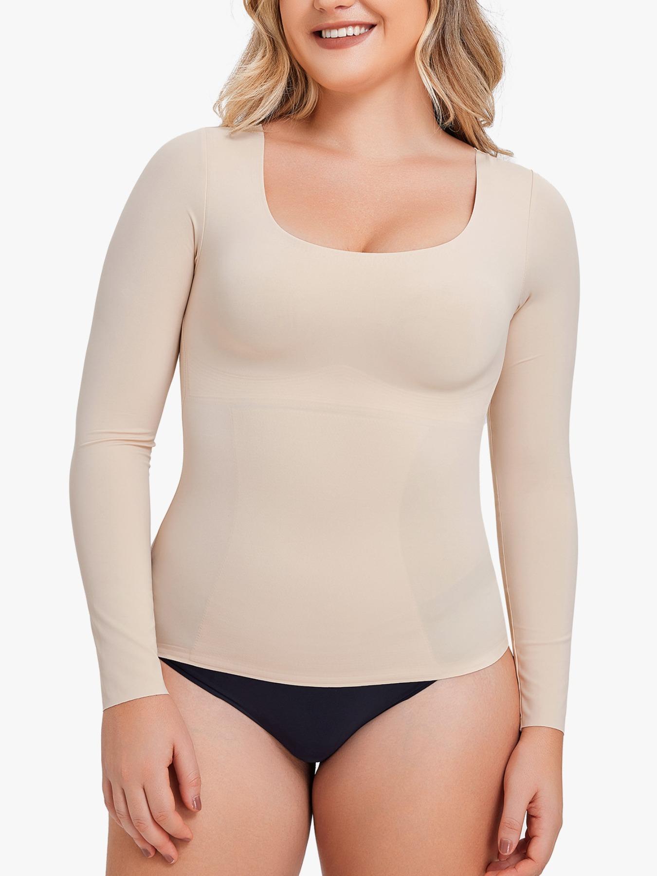 Women's Seamless Bodycon Tank Top, One-Piece Cutout Design, No Underwire, Waist Cinching, Slimming Arms, Wearable as Layering Piece