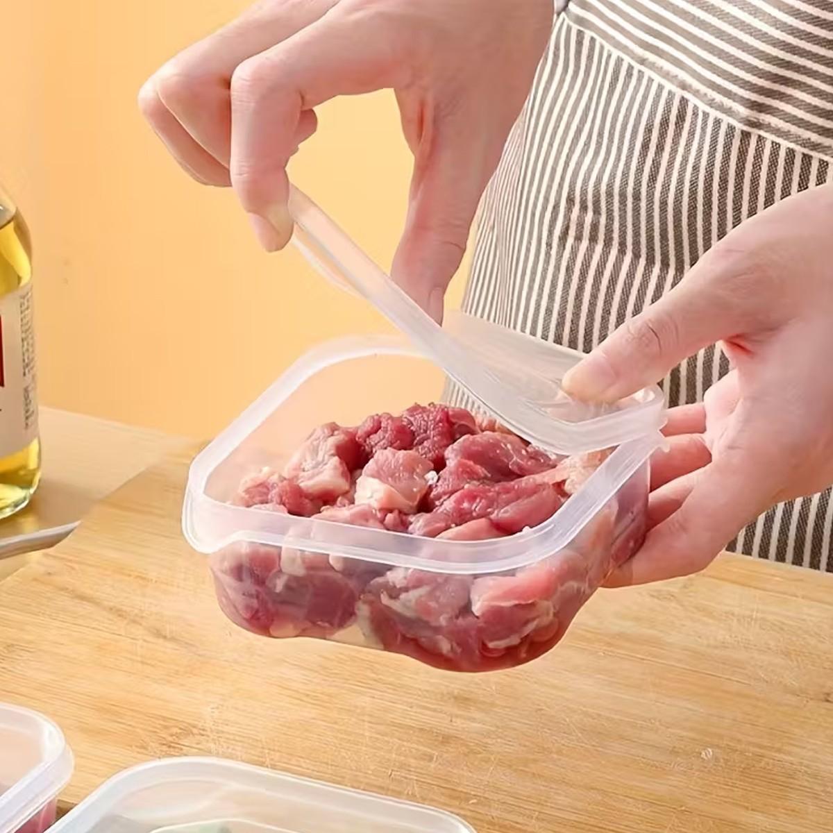 5/10/20pc reusable and stackable freezer food storage box with a sealed lid for leak prevention, suitable for grains, meats, fruits and vegetables. It can also be heated in a microwave oven and is the preferred choice for food storage in kitchens and outd